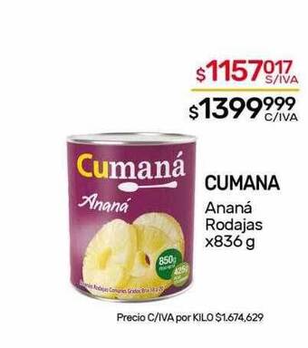Nini Mayorista Cumana ananá rodajas oferta