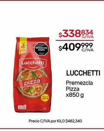 Nini Mayorista Lucchetti premezcla pizza oferta