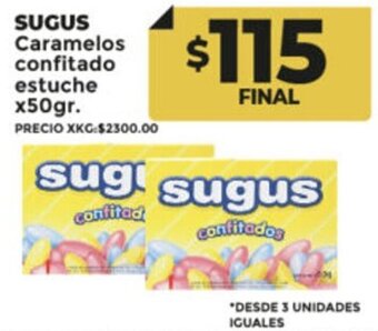 Supermayorista Vital SUGUS Caramelos confitado estuche x50gr. oferta