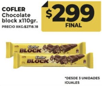 Supermayorista Vital COFLER Chocolate block x110gr. oferta
