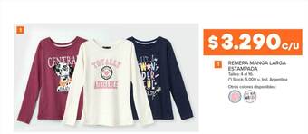 Carrefour Remera manga larga estampada oferta