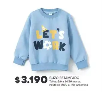 Carrefour Buzo estampado oferta