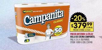 Coto Rollo de cocina campanita oferta