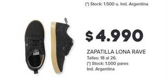 Carrefour Zapatilla lona rave oferta