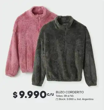 Carrefour Buzo corderito oferta