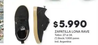 Carrefour Zapatilla lona rave oferta