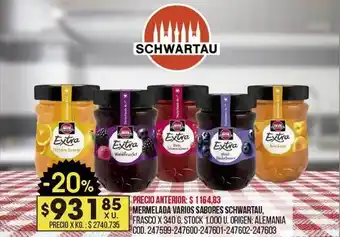 Coto Mermelada varios sabores schwartau oferta