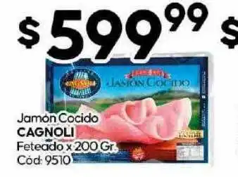 Diarco Jamón cocido cagnoli feteado oferta