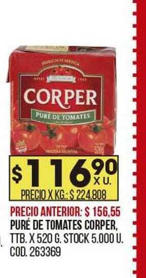 Coto Puré de tomates corper oferta