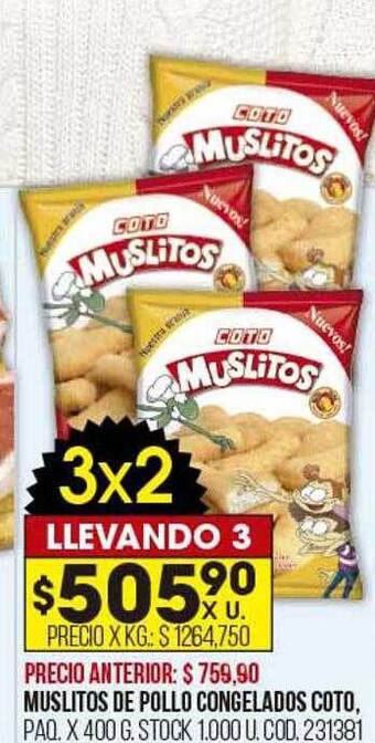 Coto Muslitos de pollo congelados coto oferta