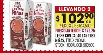 Coto Leche con cacao las tres niñas oferta