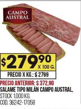 Coto Salame tipo milán campo austral oferta