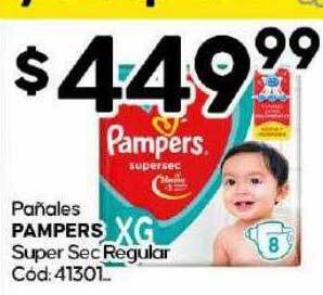 Diarco Pañales pampers super sec regular oferta