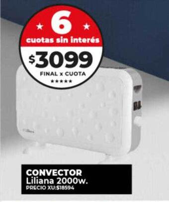 Supermayorista Vital Convector liliana 2000w oferta