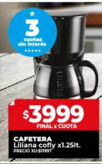 Supermayorista Vital Cafetera liliana cofly x 1.25lt oferta