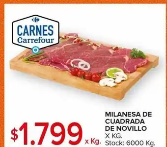 Carrefour Maxi Milanesa de cuadrada de novillo oferta