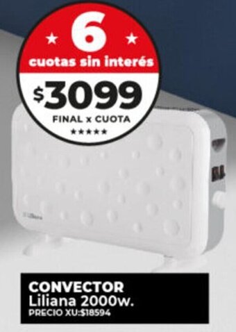 Supermayorista Vital CONVECTOR Liliana 2000w. oferta
