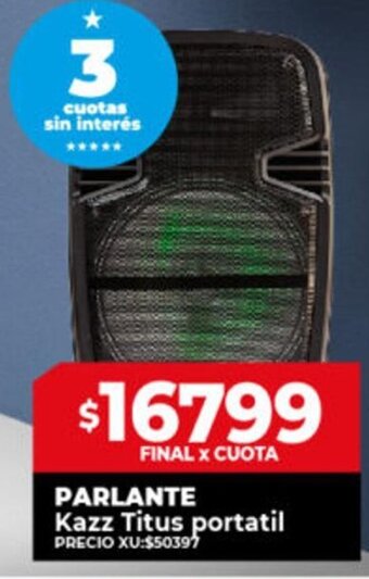 Supermayorista Vital PARLANTE Kazz Titus portatil oferta
