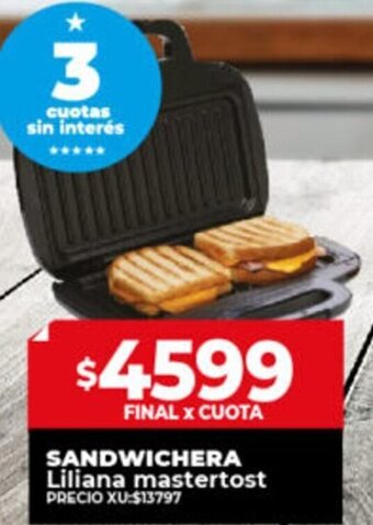 Supermayorista Vital SANDWICHERA Liliana mastertost oferta