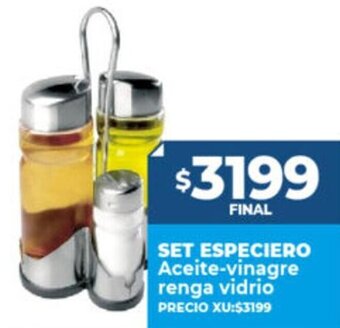 Supermayorista Vital SET ESPECIERO Aceite-vinagre renga vidrio oferta