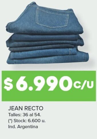 Carrefour JEAN RECTO Talles: 36 al 54. oferta