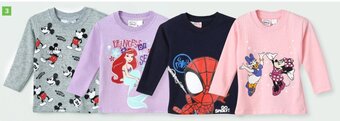 Carrefour REMERA MANGA LARGA "MICKEY"/ "MINNIE"/ "DAISY"/ "SIRENITA"/ "SPIDERMAN" Talles: 6/9 a 24/36 meses. oferta