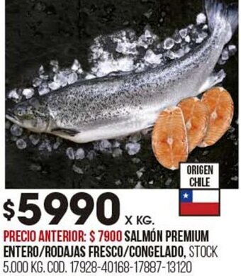 Coto SALMÓN PREMIUM ENTERO/RODAJAS FRESCO/CONGELADO oferta