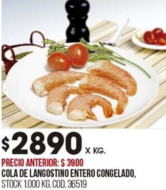 Coto COLA DE LANGOSTINO ENTERO CONGELADO oferta