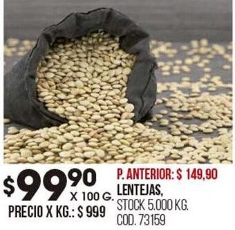 Coto LENTEJAS oferta
