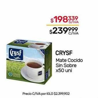 Nini Mayorista Crysf mate cocido sin sobre oferta