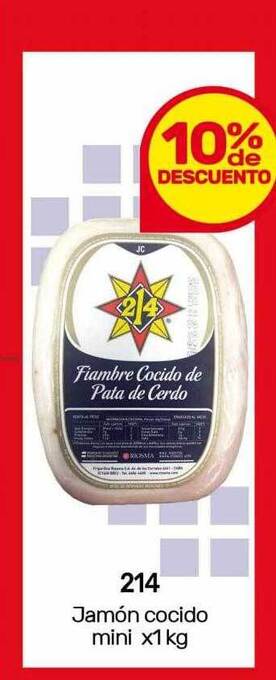 Nini Mayorista 214 jamón cocido mini x kg oferta