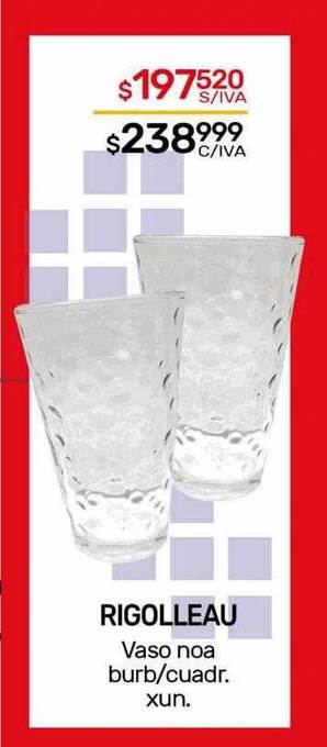 Nini Mayorista Rigolleau vaso noa burb cuadr oferta