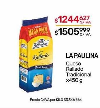 Nini Mayorista La paulina queso rallado tradicional oferta