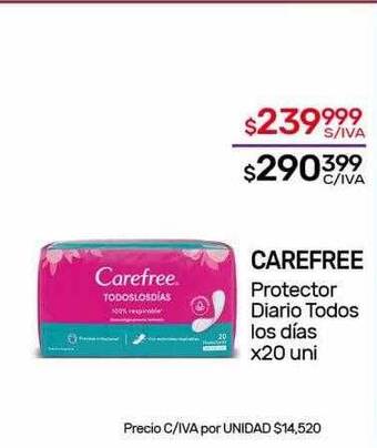 Nini Mayorista Carefree protector diario todos los dias oferta