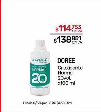 Nini Mayorista Doree cr oxidante normal 20vol oferta