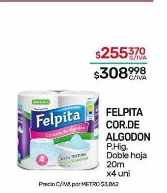 Nini Mayorista Felpita cor de algodon p hig doble hoja oferta