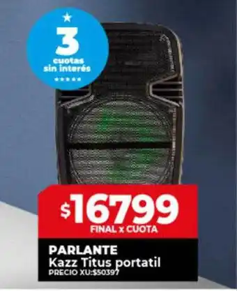 Supermayorista Vital Parlante kazz titus portatil oferta