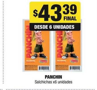 Maxi Ofertas Panchin Salchichas x6 unidades oferta