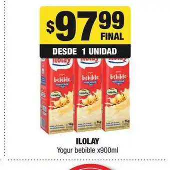 Maxi Ofertas Ilolay Yogur bebible x900ml oferta