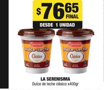 Maxi Ofertas La Serenisima dulce de leche clásico x400gr oferta