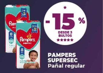 Supermayorista Vital Pampers supersec pañal regular oferta