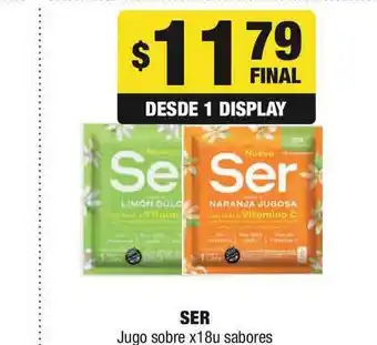 Ser Jugo sobre x18u sabores