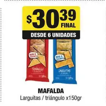 Maxi Ofertas Mafalda Larguitas / triángulo x150gr oferta