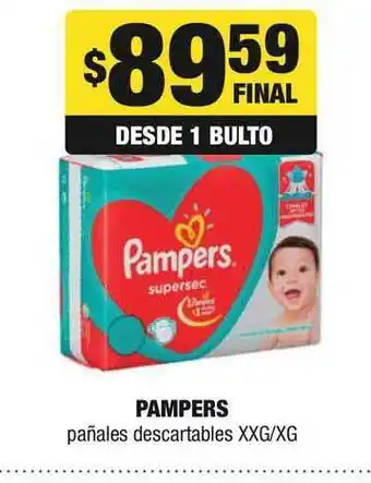 Maxi Ofertas Pampers pañales descartables XXG/XG oferta