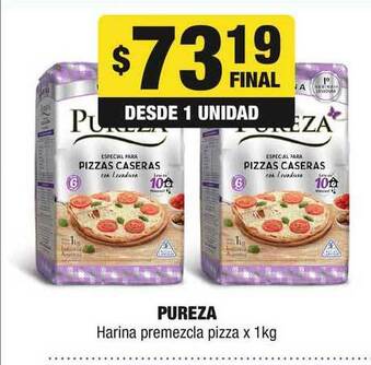 Maxi Ofertas Pureza Harina premezcla pizza x 1kg oferta