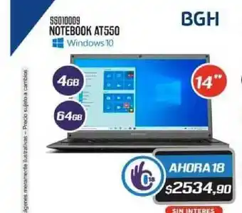 Pacman BGH Notebook AT550 Windows 10 oferta