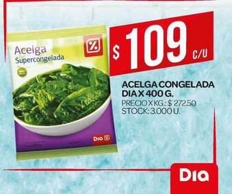 Supermercados DIA Acelga Congelada Dia x 400g oferta