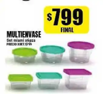 Supermayorista Vital Multienvase Set miami x6 pza oferta