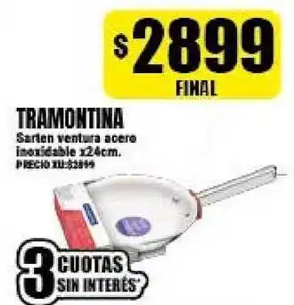 Supermayorista Vital Tramontina Sarten ventura acero inoxidable x24cm oferta