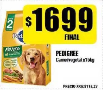 Supermayorista Vital Pedigree Carne/vegetal x15kg oferta